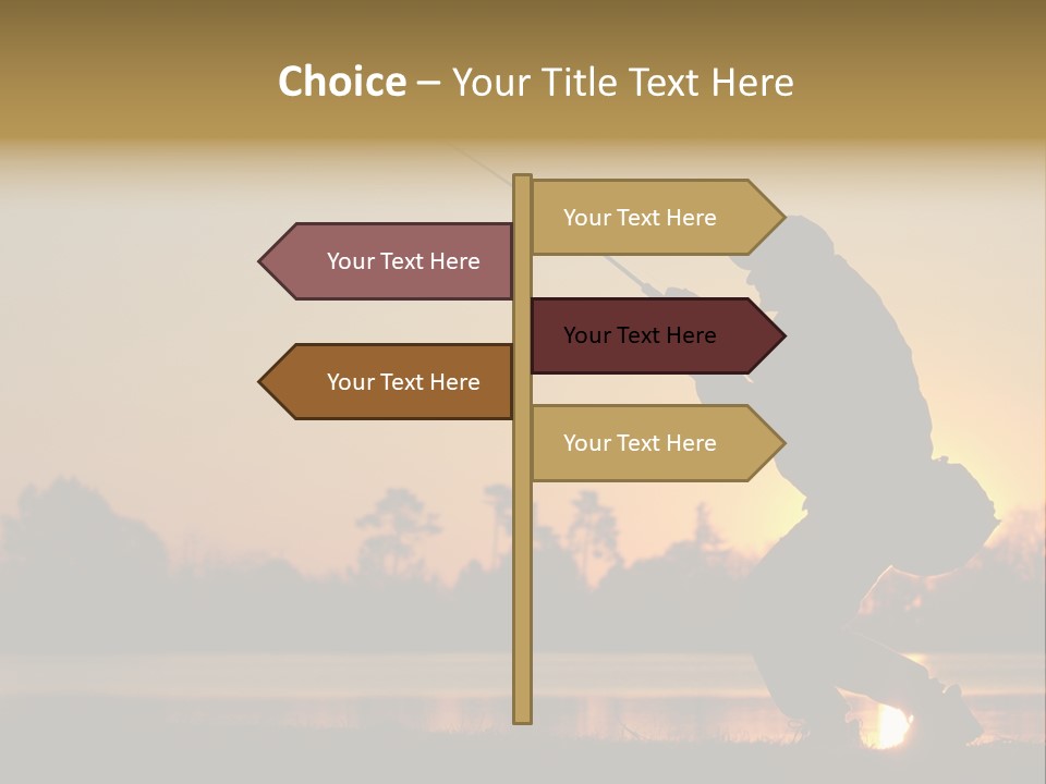 Grass Fisherman Fish PowerPoint Template