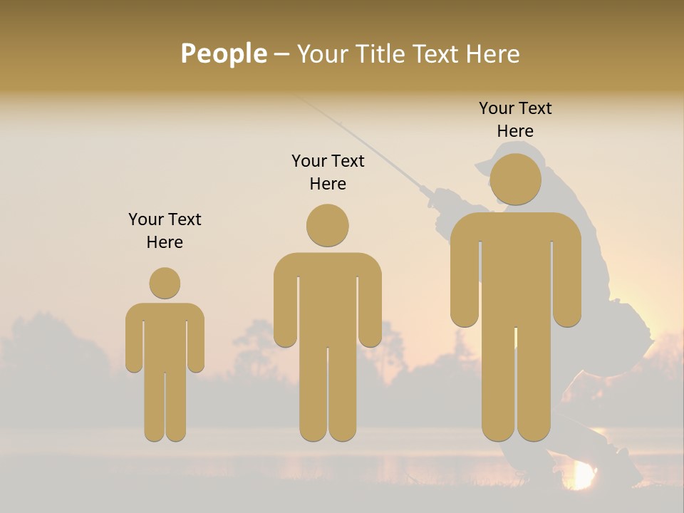 Grass Fisherman Fish PowerPoint Template