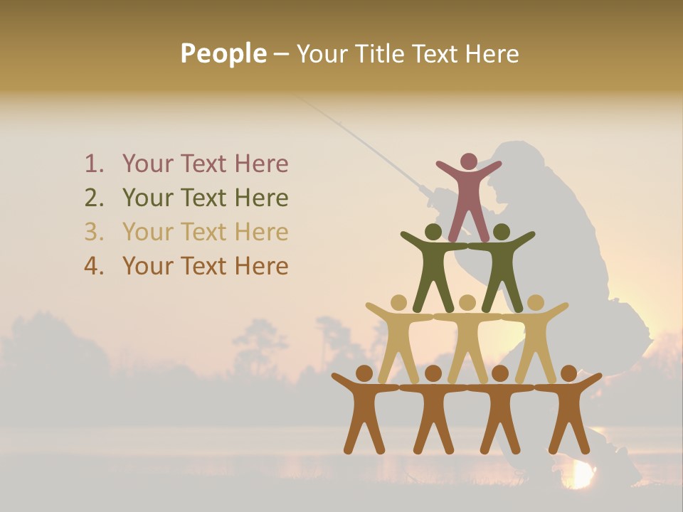 Grass Fisherman Fish PowerPoint Template