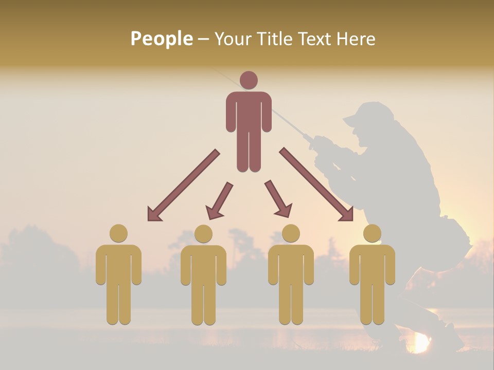 Grass Fisherman Fish PowerPoint Template