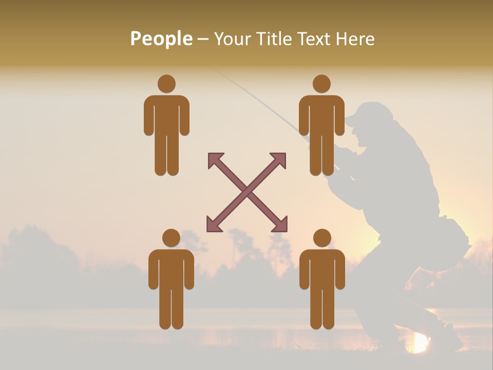 Grass Fisherman Fish PowerPoint Template