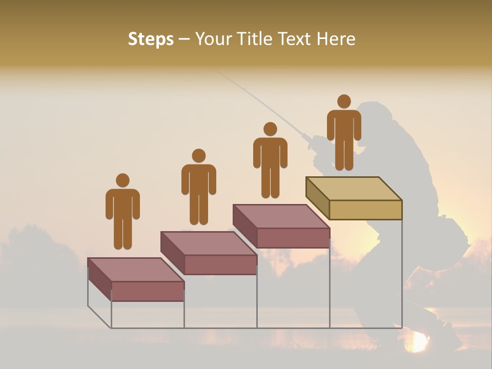 Grass Fisherman Fish PowerPoint Template