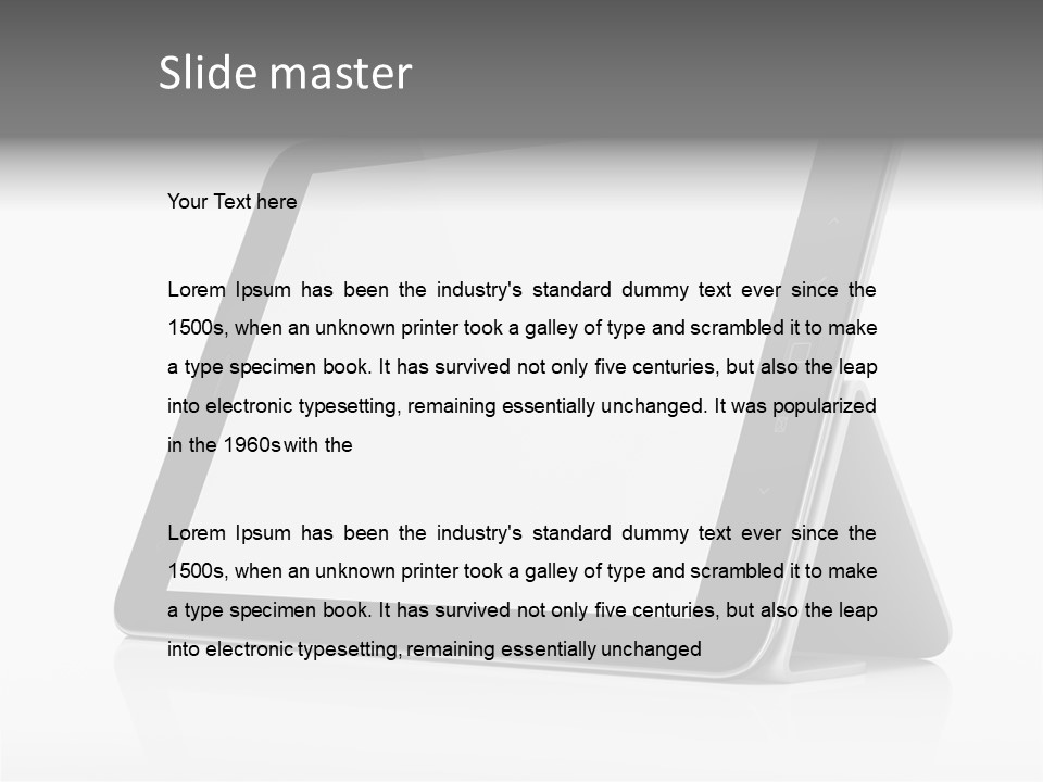 Touch Display Blank PowerPoint Template