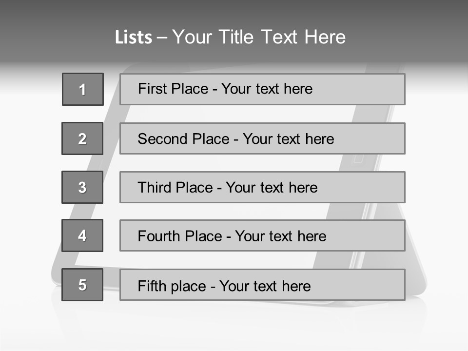 Touch Display Blank PowerPoint Template
