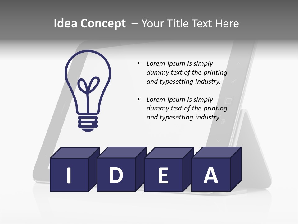Touch Display Blank PowerPoint Template