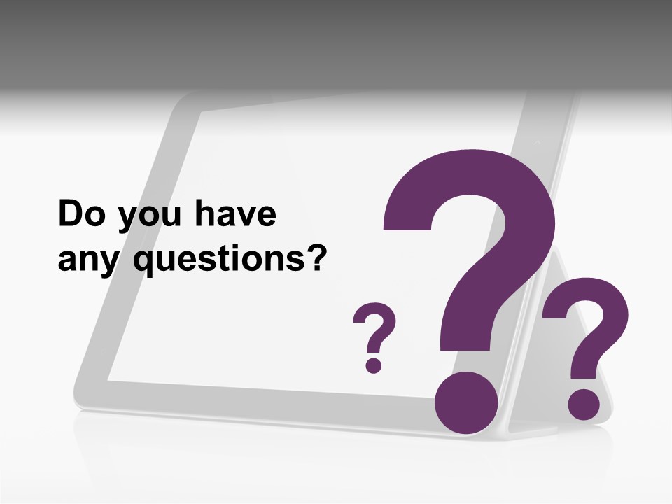 Touch Display Blank PowerPoint Template