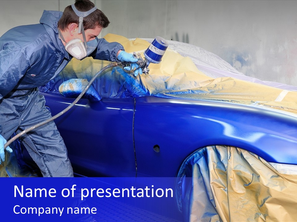 Front Painting Car PowerPoint Template