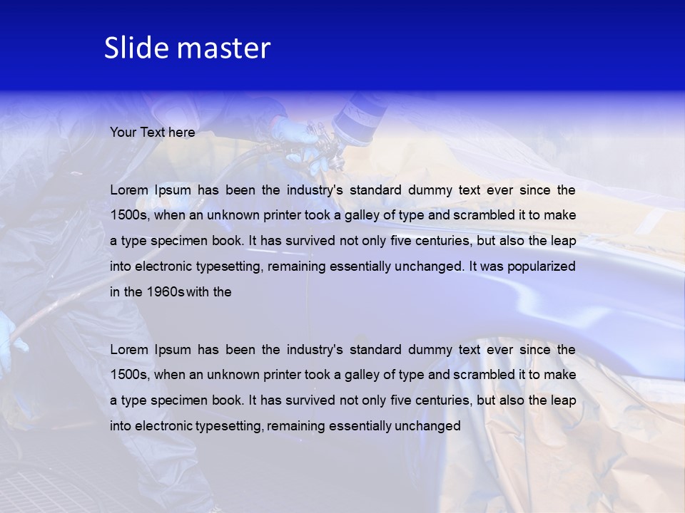 Front Painting Car PowerPoint Template