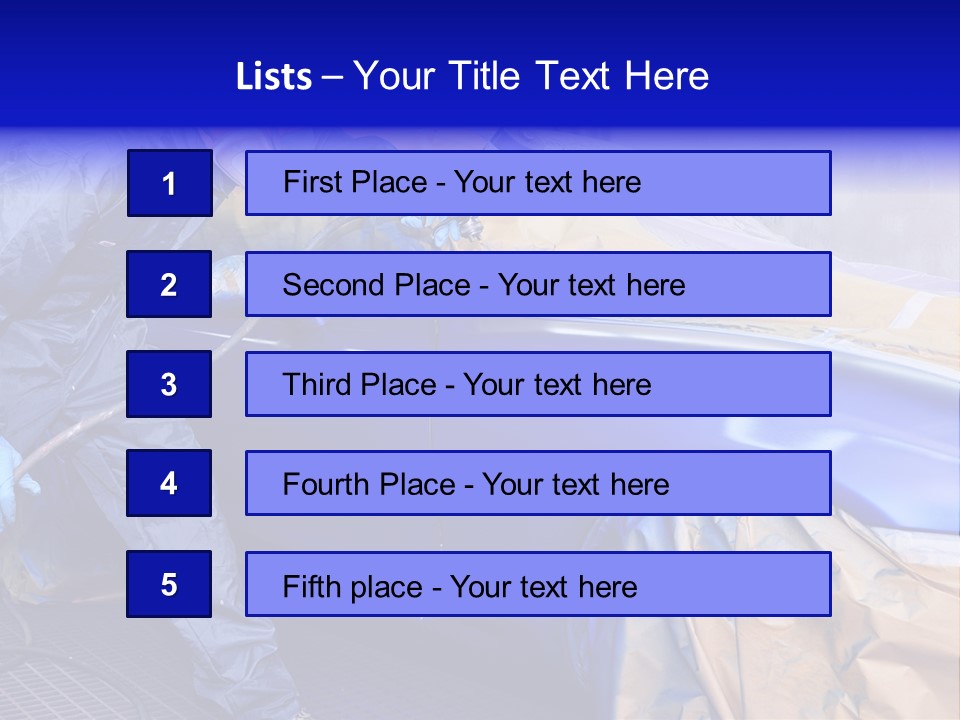 Front Painting Car PowerPoint Template