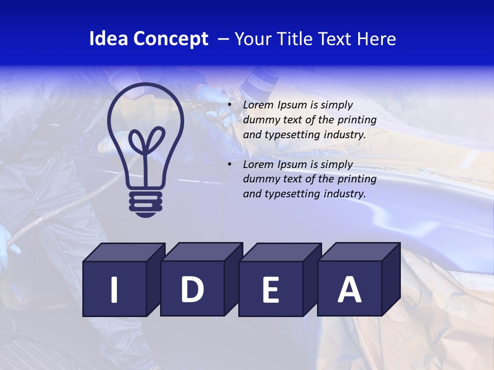 Front Painting Car PowerPoint Template