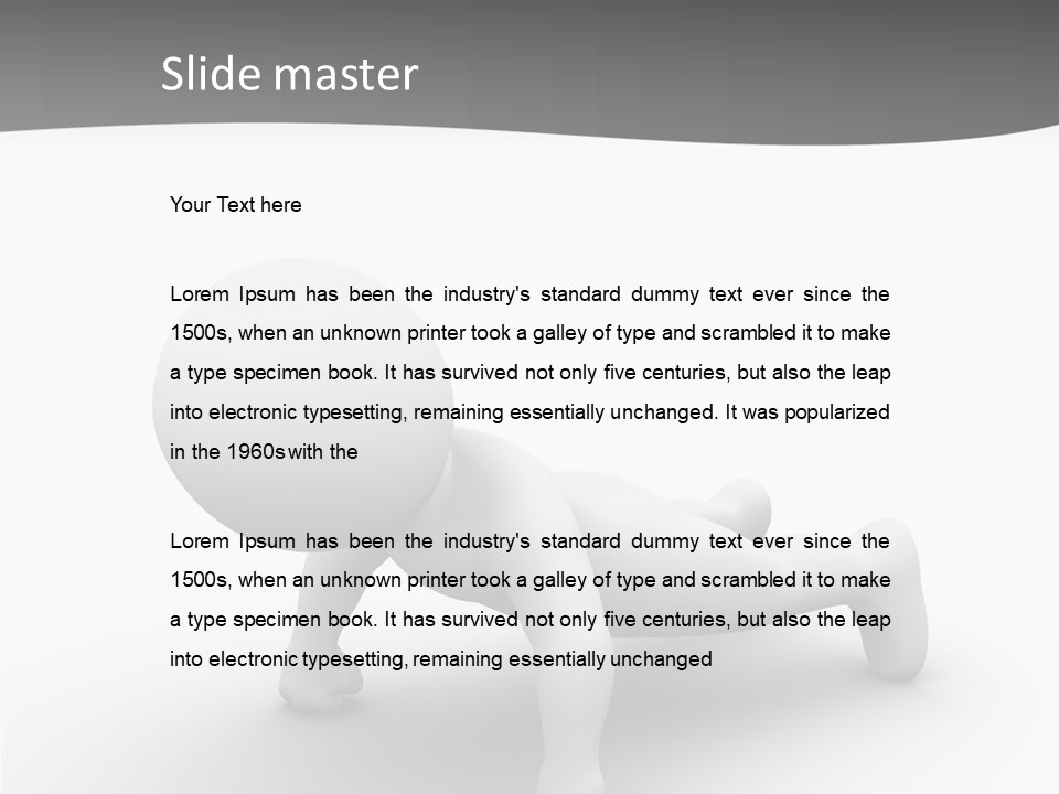 Character Biceps Energy PowerPoint Template