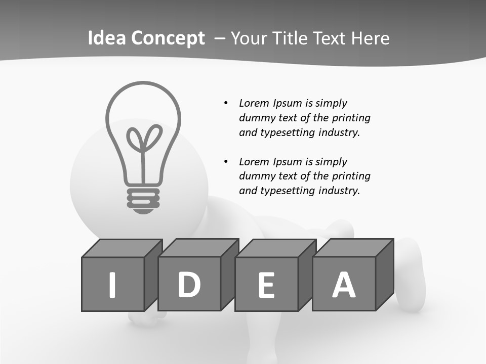 Character Biceps Energy PowerPoint Template