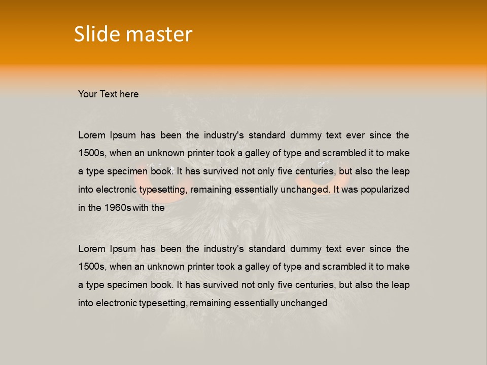 Eagle Head Close Up Eagle Owl PowerPoint Template