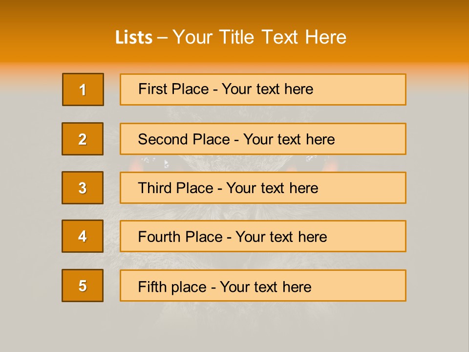 Eagle Head Close Up Eagle Owl PowerPoint Template