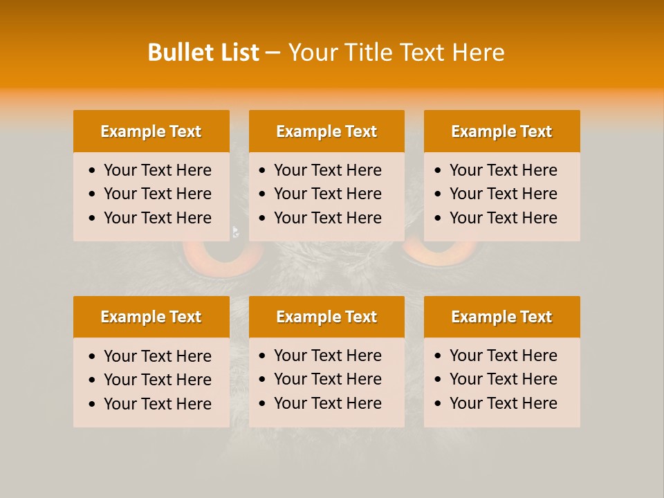 Eagle Head Close Up Eagle Owl PowerPoint Template