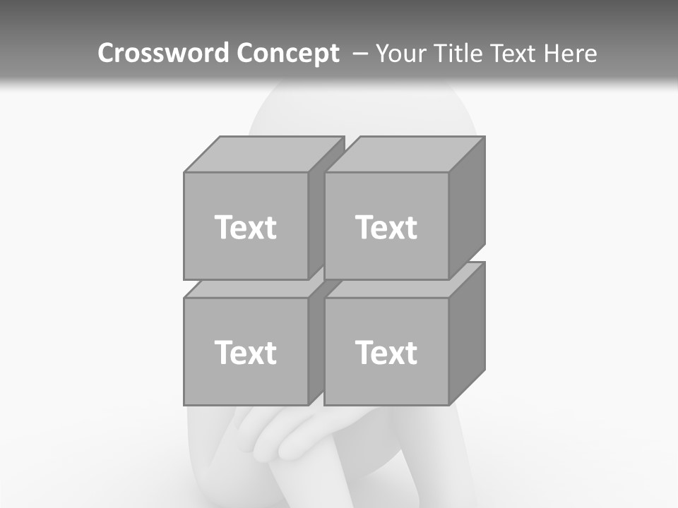 Cartoon Depression Emotional Stress PowerPoint Template