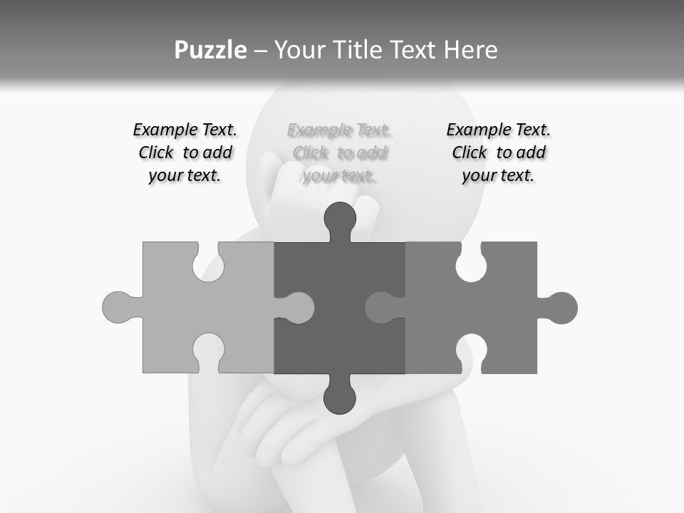 Cartoon Depression Emotional Stress PowerPoint Template