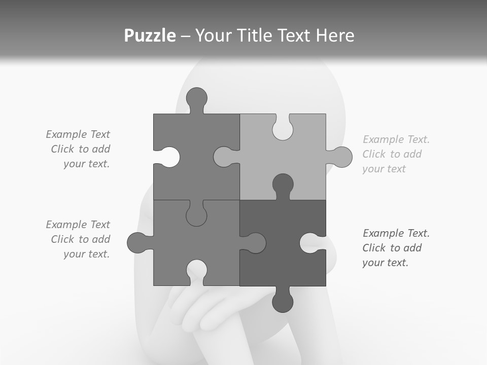 Cartoon Depression Emotional Stress PowerPoint Template