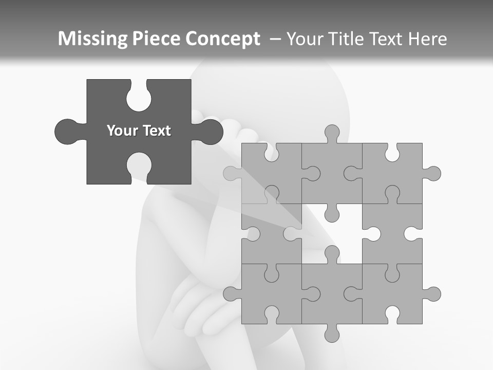 Cartoon Depression Emotional Stress PowerPoint Template