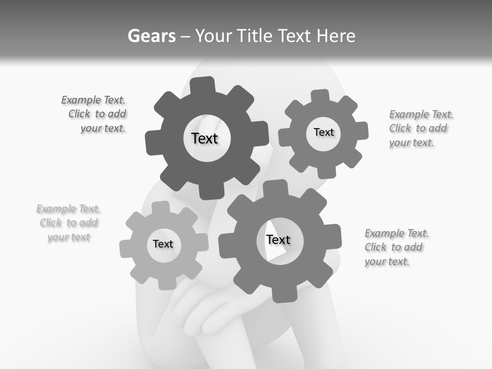 Cartoon Depression Emotional Stress PowerPoint Template