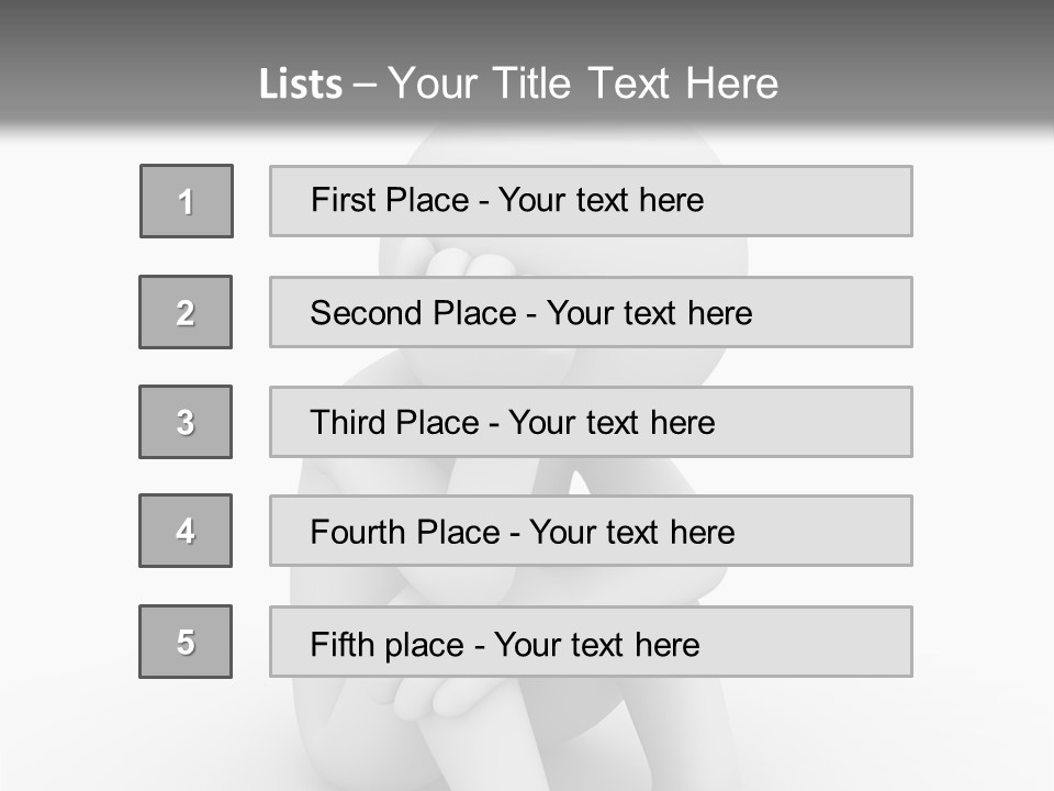 Cartoon Depression Emotional Stress PowerPoint Template