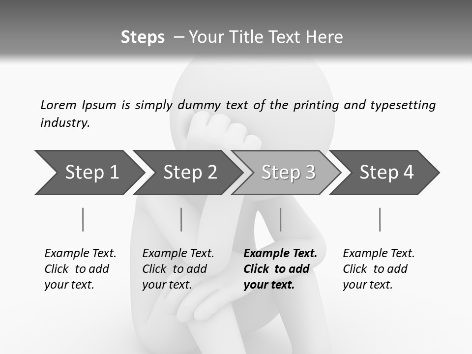 Cartoon Depression Emotional Stress PowerPoint Template
