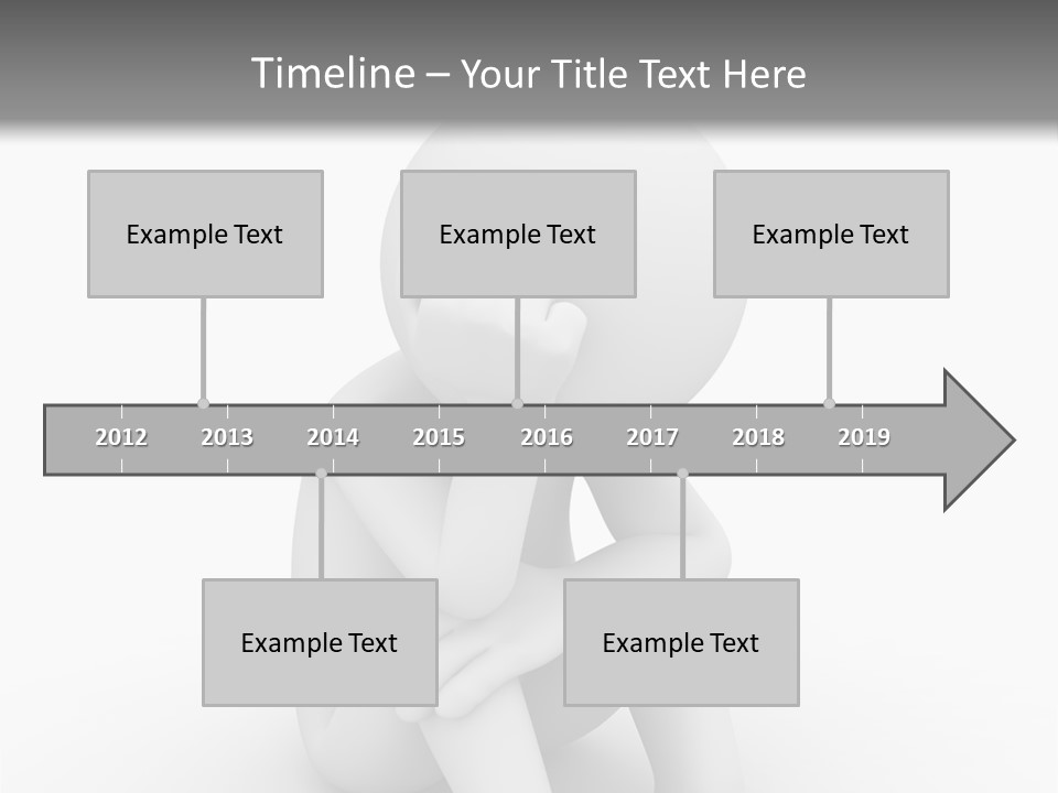 Cartoon Depression Emotional Stress PowerPoint Template