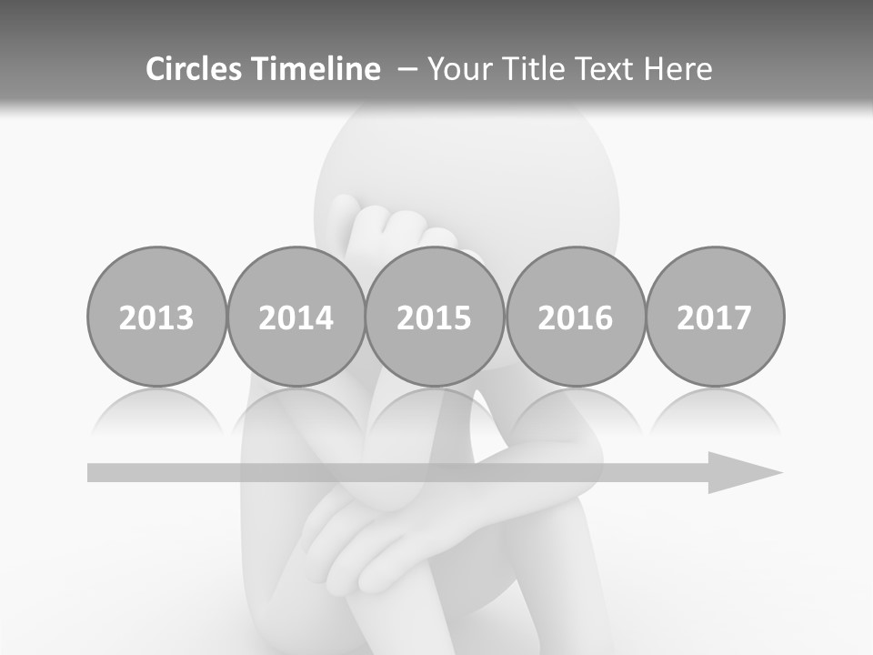 Cartoon Depression Emotional Stress PowerPoint Template