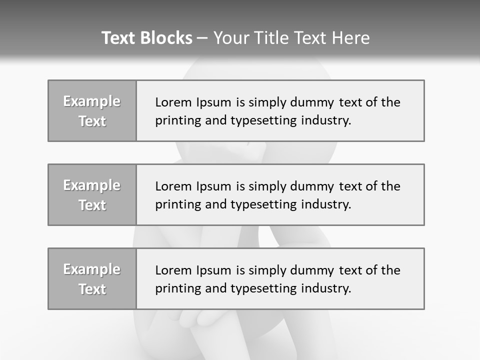 Cartoon Depression Emotional Stress PowerPoint Template