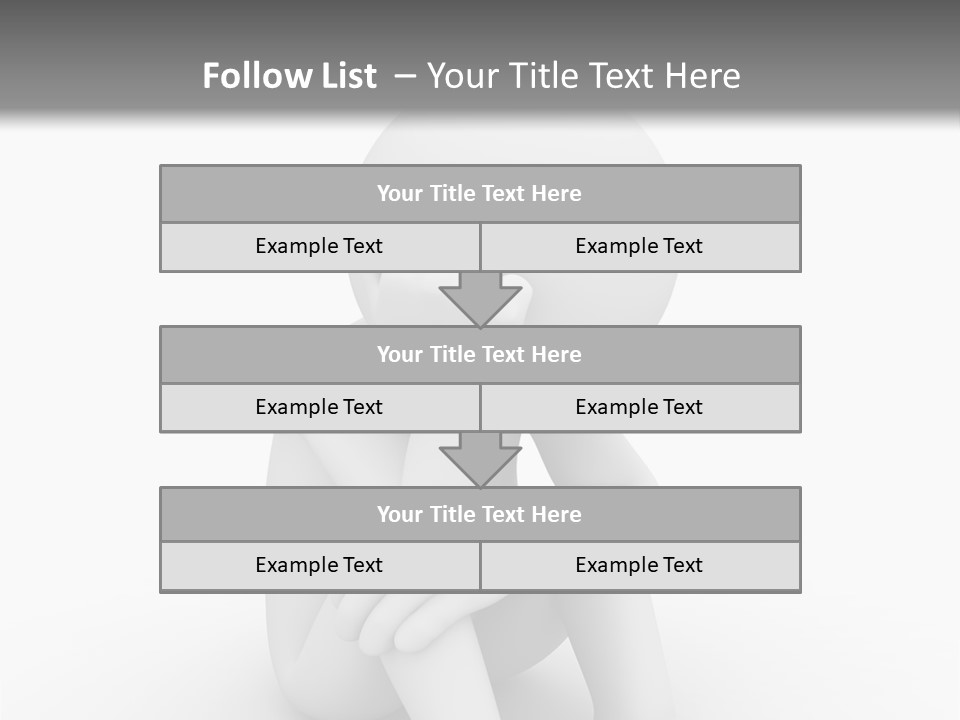 Cartoon Depression Emotional Stress PowerPoint Template