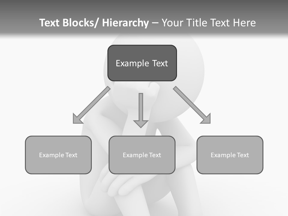 Cartoon Depression Emotional Stress PowerPoint Template