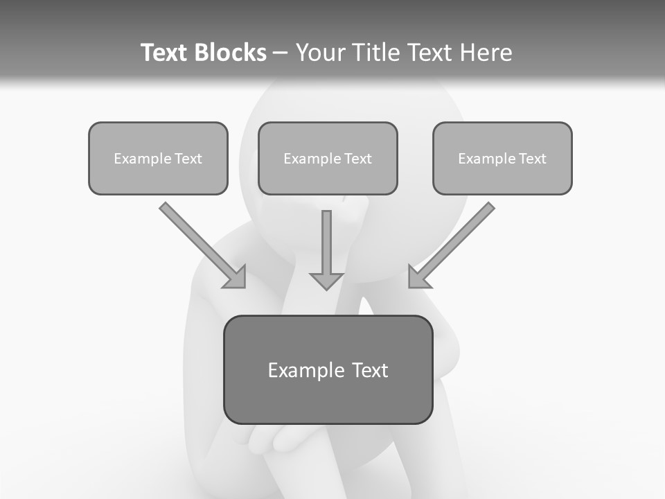 Cartoon Depression Emotional Stress PowerPoint Template