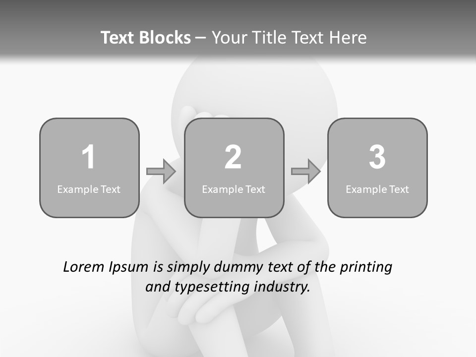 Cartoon Depression Emotional Stress PowerPoint Template