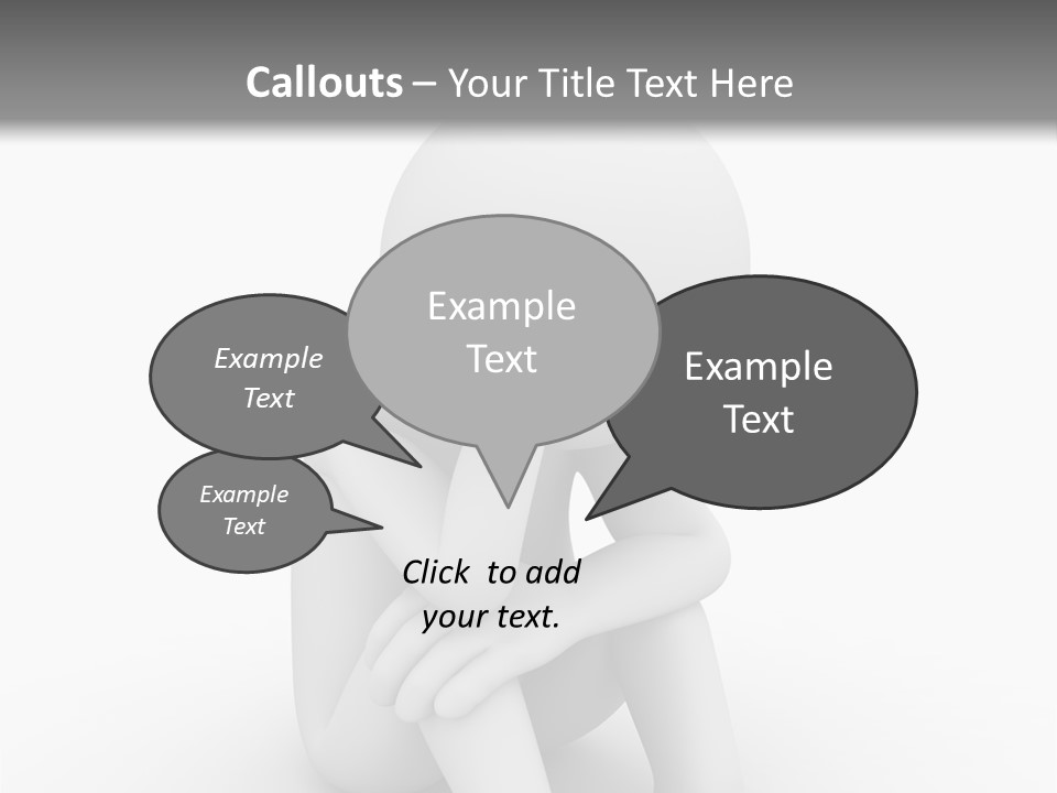 Cartoon Depression Emotional Stress PowerPoint Template