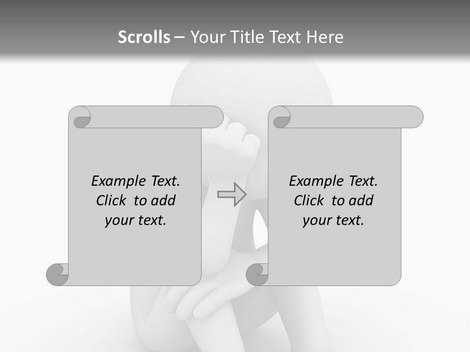 Cartoon Depression Emotional Stress PowerPoint Template