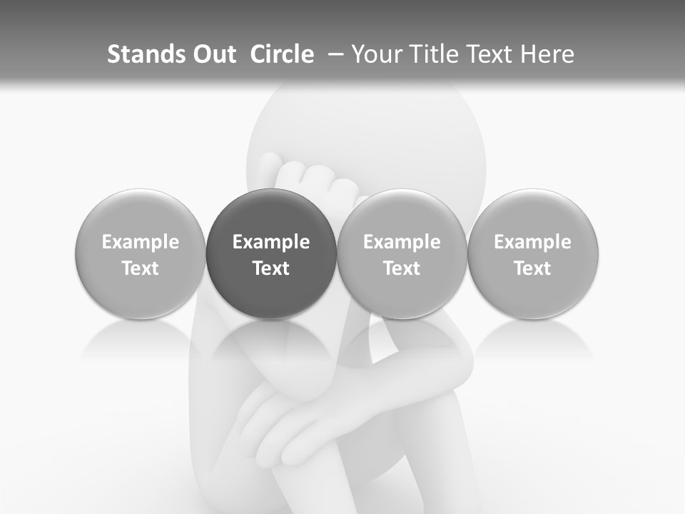 Cartoon Depression Emotional Stress PowerPoint Template