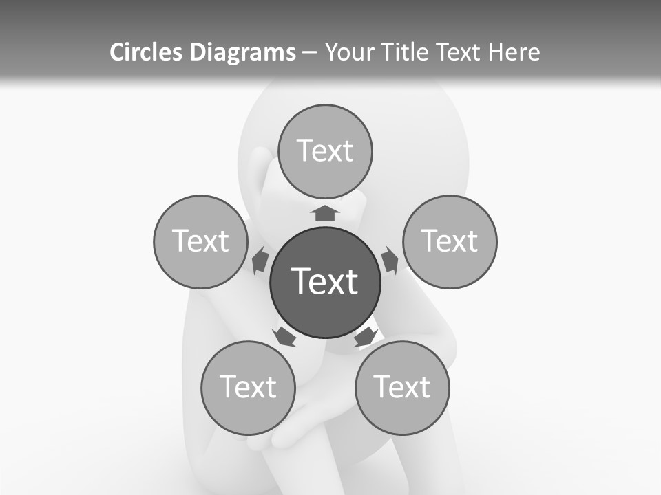 Cartoon Depression Emotional Stress PowerPoint Template