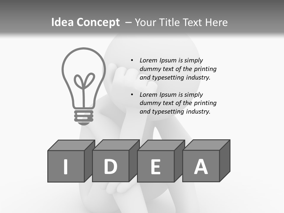 Cartoon Depression Emotional Stress PowerPoint Template