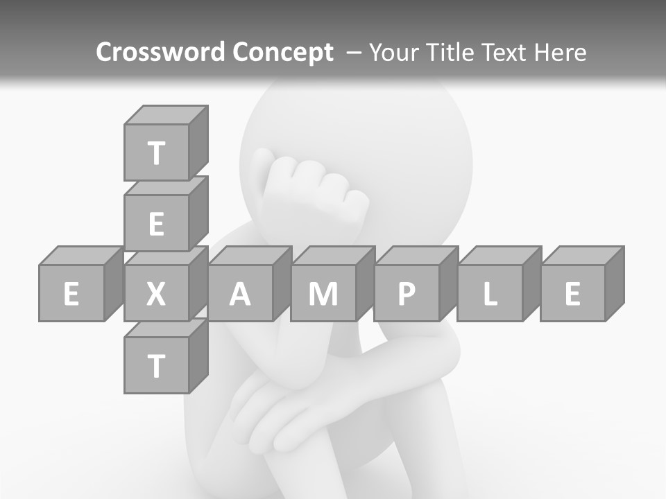 Cartoon Depression Emotional Stress PowerPoint Template