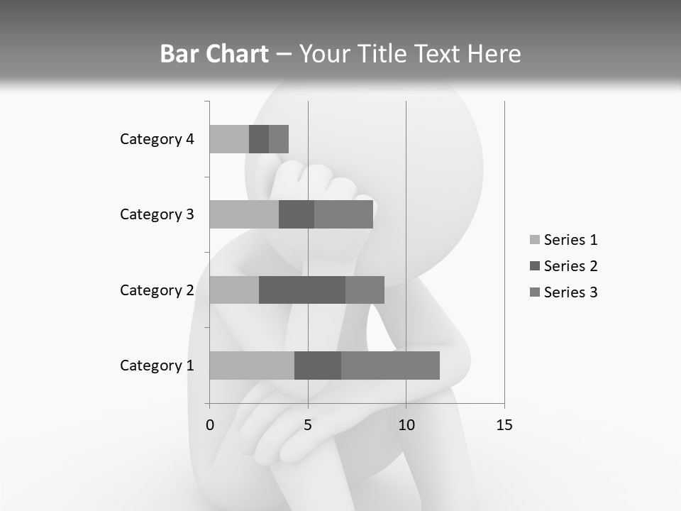 Cartoon Depression Emotional Stress PowerPoint Template