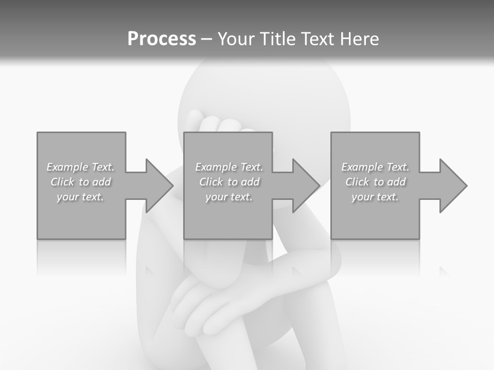 Cartoon Depression Emotional Stress PowerPoint Template