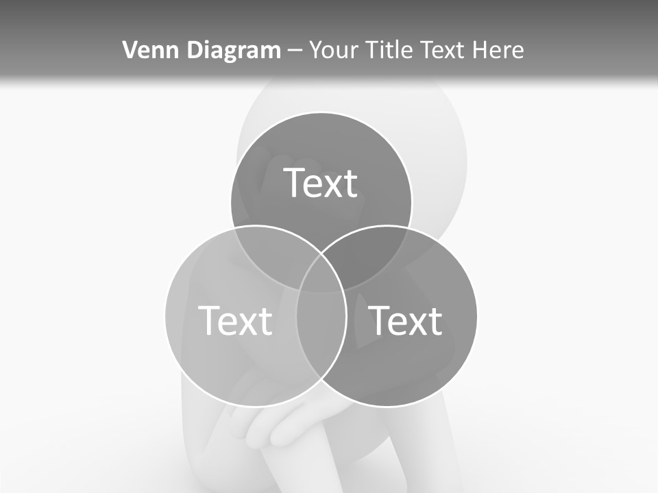 Cartoon Depression Emotional Stress PowerPoint Template