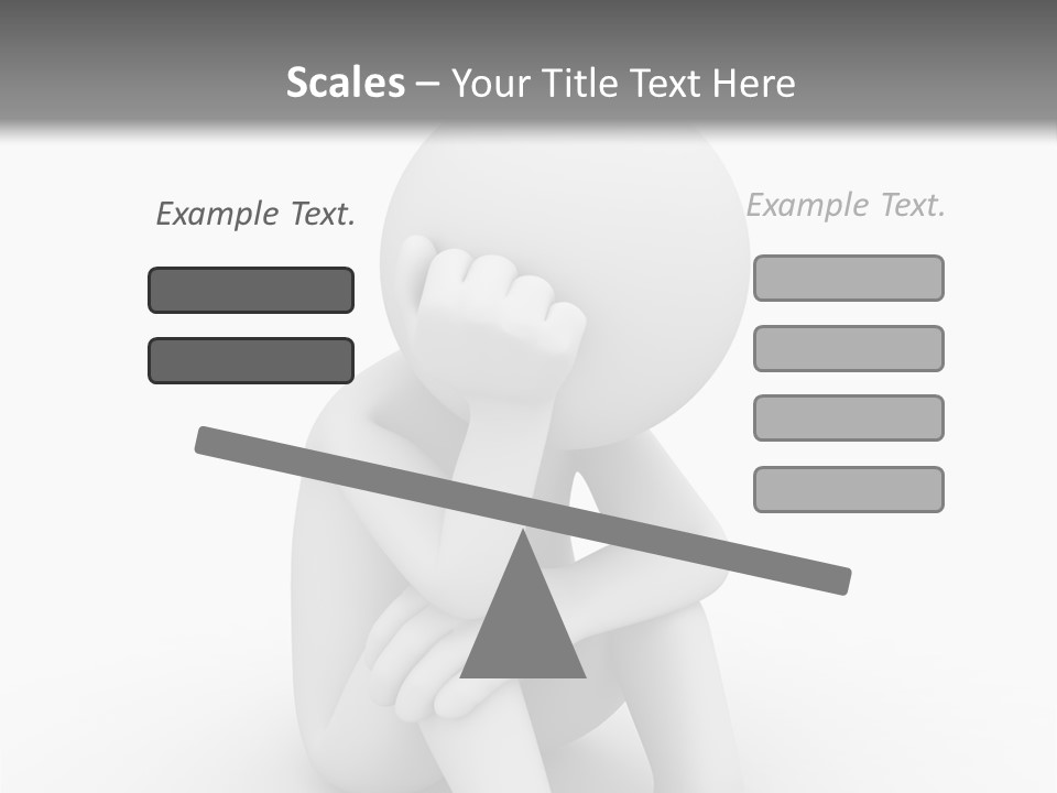 Cartoon Depression Emotional Stress PowerPoint Template