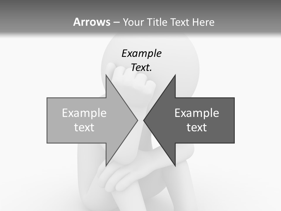 Cartoon Depression Emotional Stress PowerPoint Template