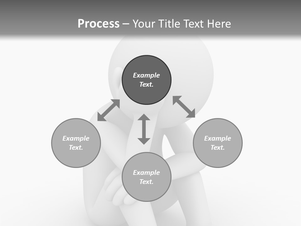 Cartoon Depression Emotional Stress PowerPoint Template