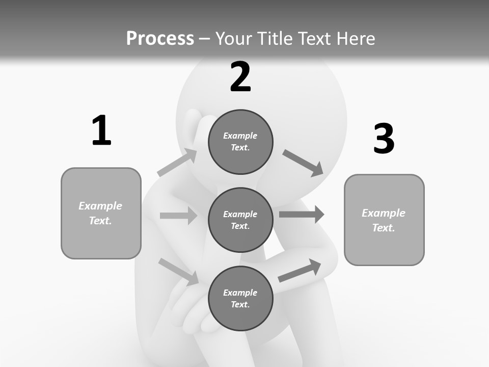Cartoon Depression Emotional Stress PowerPoint Template