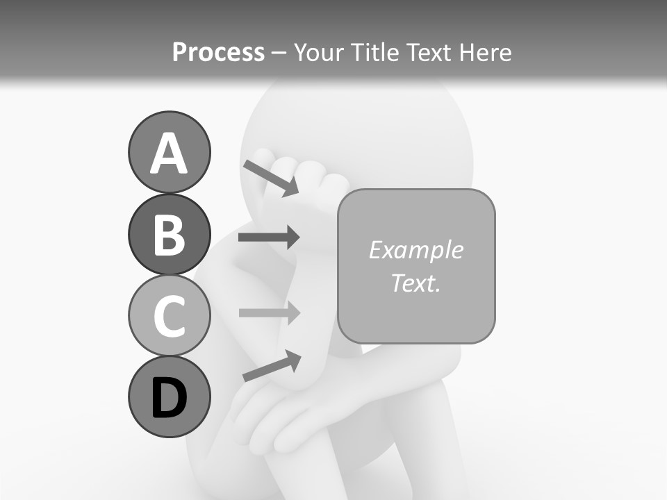 Cartoon Depression Emotional Stress PowerPoint Template