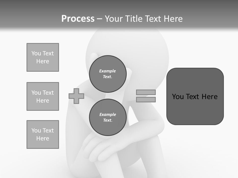 Cartoon Depression Emotional Stress PowerPoint Template