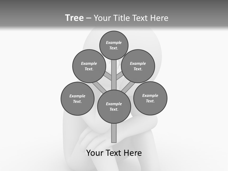 Cartoon Depression Emotional Stress PowerPoint Template