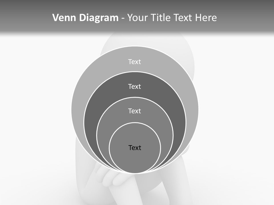 Cartoon Depression Emotional Stress PowerPoint Template